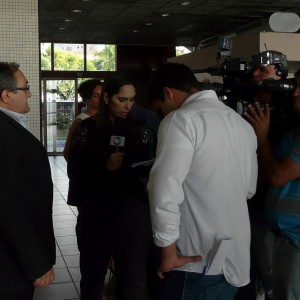 Our project partner, Prof. Joao Pinho from the Federal University of the state of Para, being interviewed.